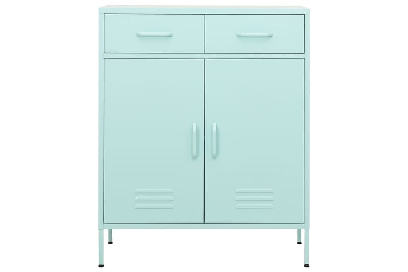 Förvaringsskåp mintgrön 80x35x101,5 cm stål - Blå - Förvaring - Skåp