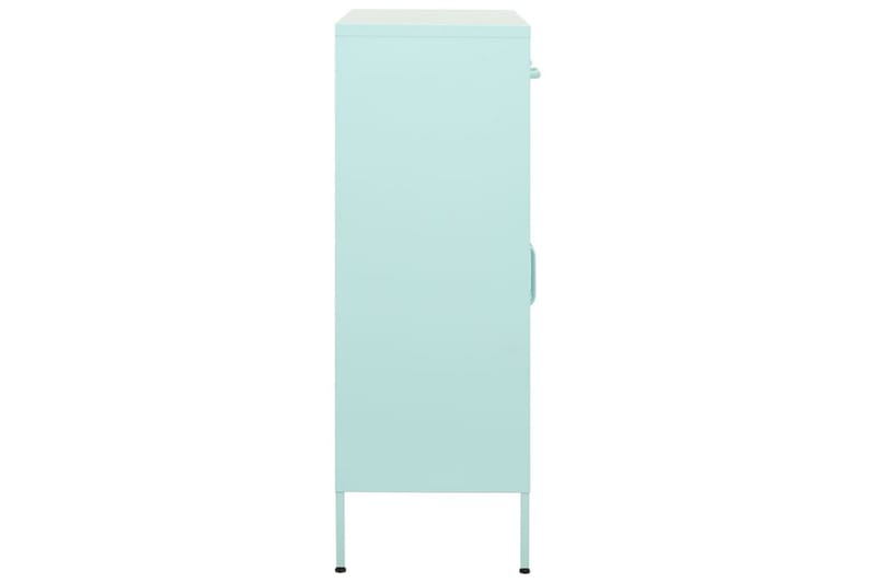Förvaringsskåp mintgrön 80x35x101,5 cm stål - Blå - Förvaring - Skåp
