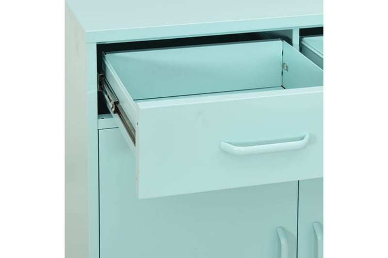 Förvaringsskåp mintgrön 80x35x101,5 cm stål - Blå - Förvaring - Skåp