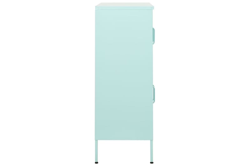 Förvaringsskåp mintgrön 80x35x101,5 cm stål - Blå - Förvaring - Skåp