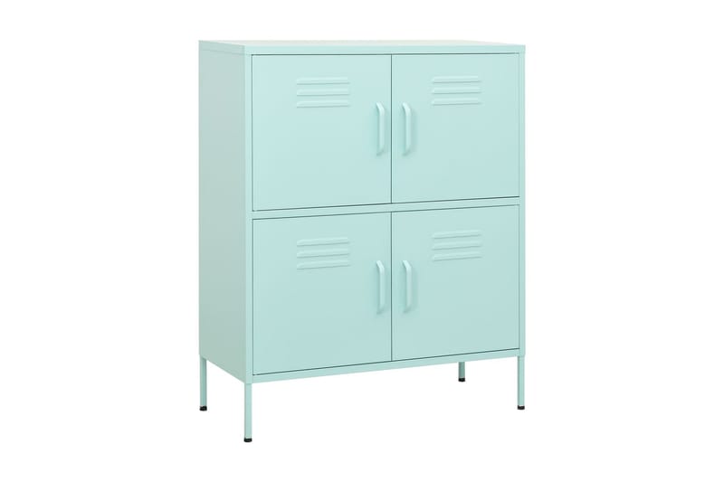 Förvaringsskåp mintgrön 80x35x101,5 cm stål - Blå - Förvaring - Skåp