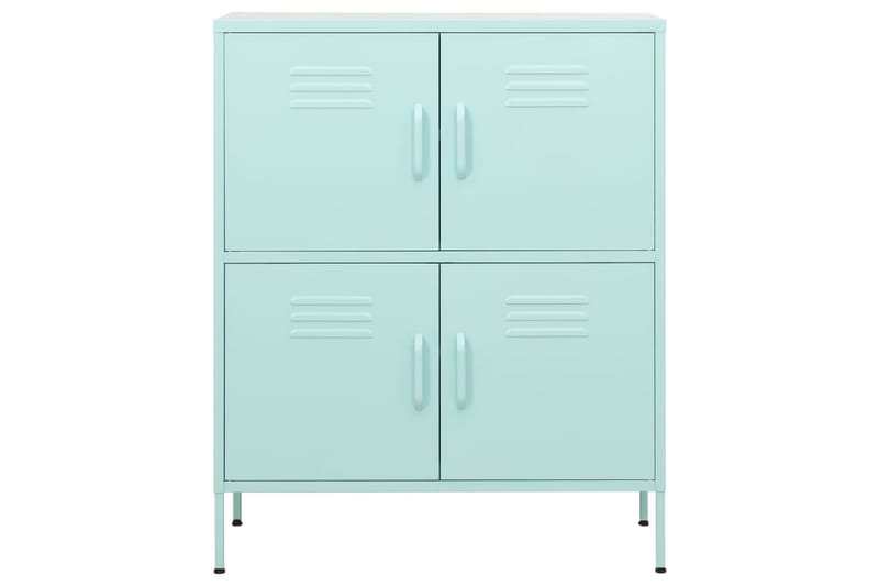 Förvaringsskåp mintgrön 80x35x101,5 cm stål - Blå - Förvaring - Skåp