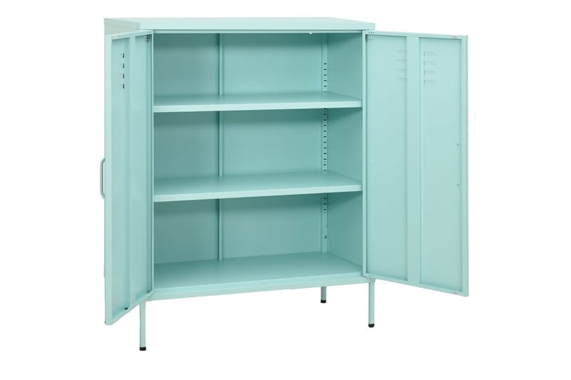 Förvaringsskåp mintgrön 80x35x101,5 cm stål - Grön - Förvaring - Skåp