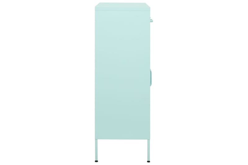 Förvaringsskåp mintgrön 80x35x101,5 cm stål - Grön - Förvaring - Skåp