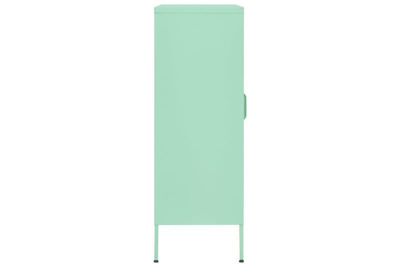 Förvaringsskåp mintgrön 80x35x101,5 cm stål - Grön - Förvaring - Skåp