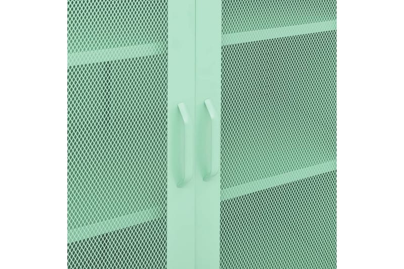 Förvaringsskåp mintgrön 80x35x101,5 cm stål - Grön - Förvaring - Skåp