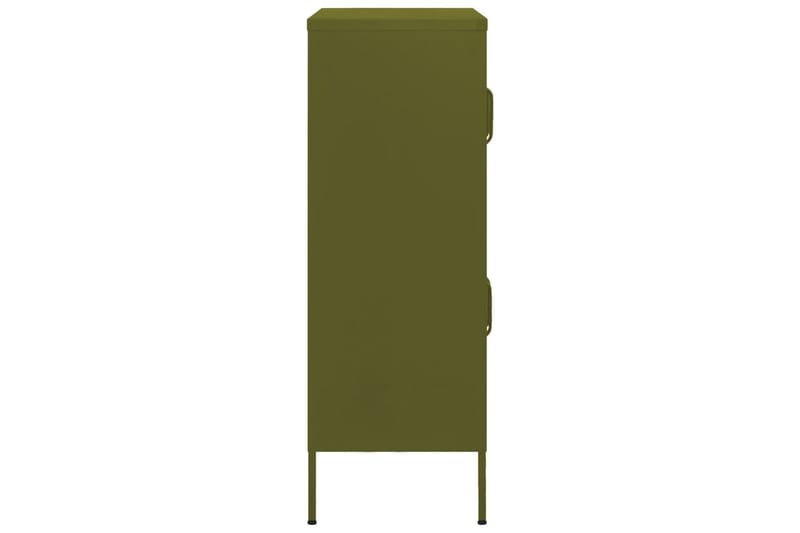 Förvaringsskåp olivgrön 80x35x101,5 cm stål - Grön - Skåp