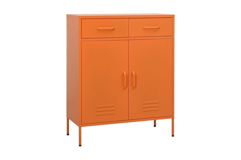 Förvaringsskåp orange 80x35x101,5 cm stål - Orange - Förvaring - Skåp