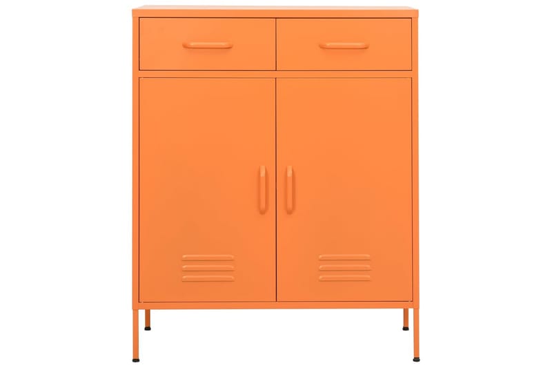 Förvaringsskåp orange 80x35x101,5 cm stål - Orange - Förvaring - Skåp