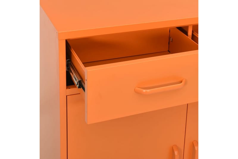 Förvaringsskåp orange 80x35x101,5 cm stål - Orange - Förvaring - Skåp