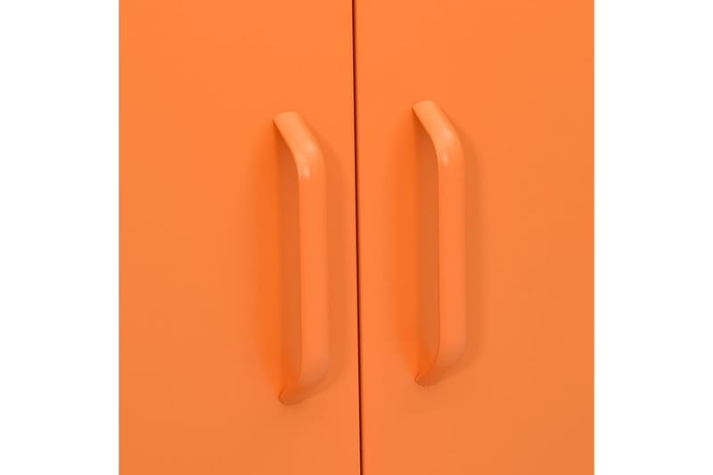 Förvaringsskåp orange 80x35x101,5 cm stål - Orange - Förvaring - Skåp