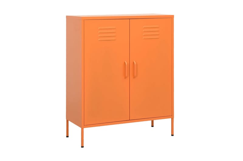 Förvaringsskåp orange 80x35x101,5 cm stål - Orange - Skåp