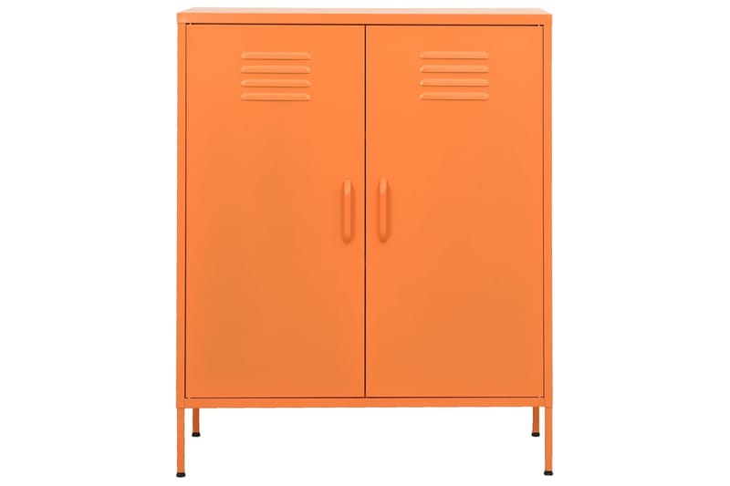 Förvaringsskåp orange 80x35x101,5 cm stål - Orange - Förvaring - Skåp