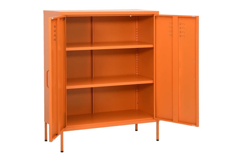 Förvaringsskåp orange 80x35x101,5 cm stål - Orange - Förvaring - Skåp