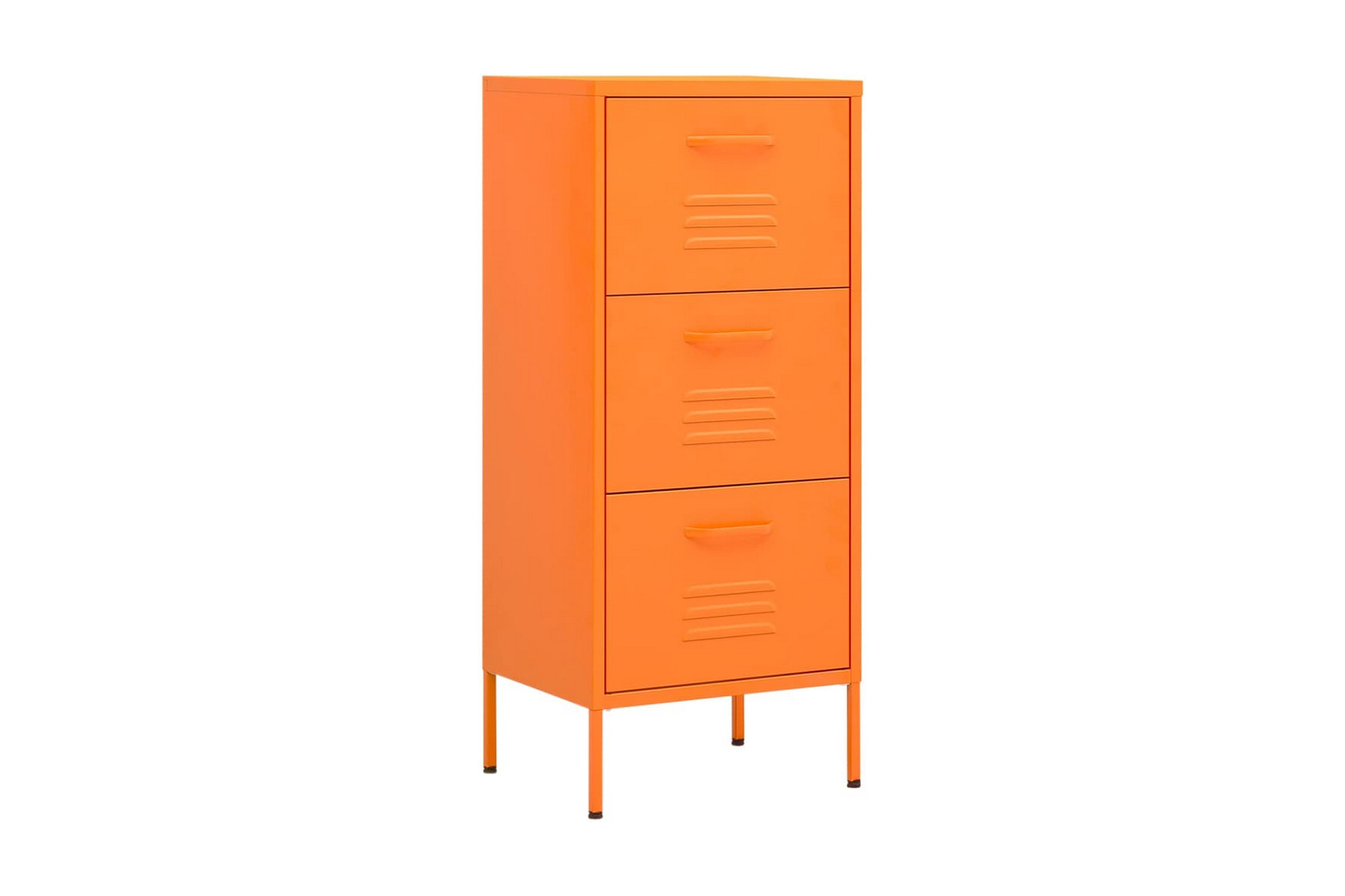 Förvaringsskåp orange 80x35x101,5 cm stål – Orange