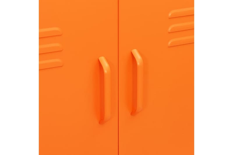 Förvaringsskåp orange 80x35x101,5 cm stål - Orange - Förvaring - Skåp