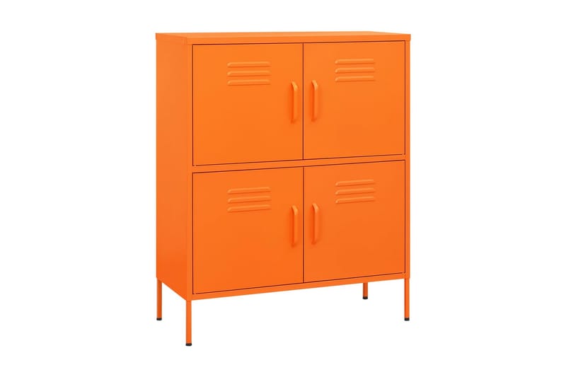 Förvaringsskåp orange 80x35x101,5 cm stål - Orange - Skåp