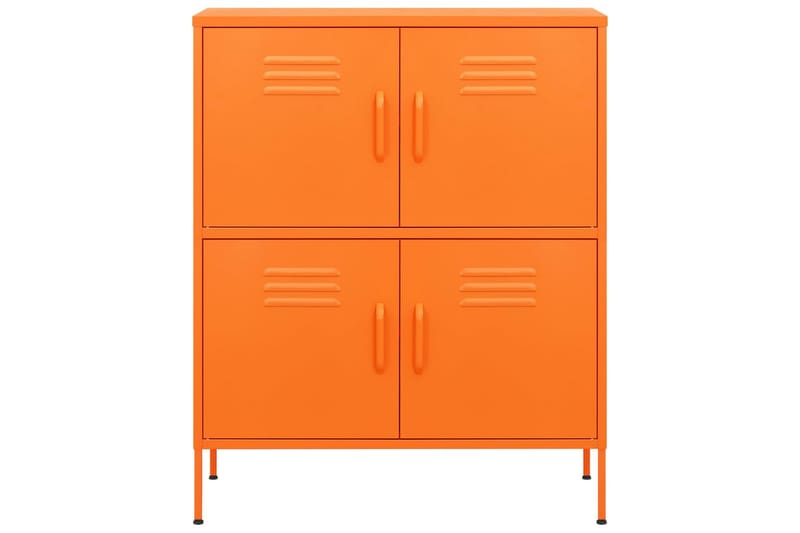 Förvaringsskåp orange 80x35x101,5 cm stål - Orange - Förvaring - Skåp