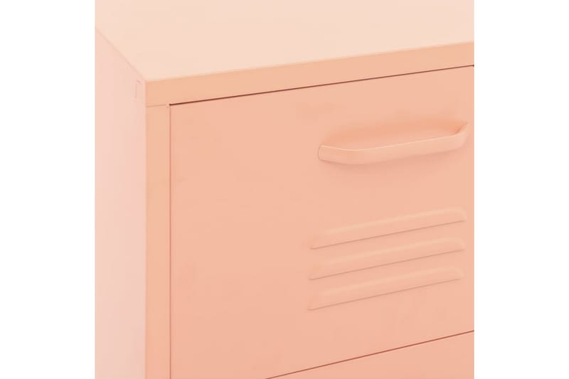 Förvaringsskåp rosa 80x35x101,5 cm stål - Rosa - Förvaring - Skåp