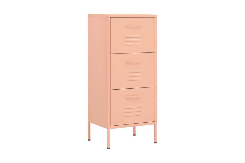 Förvaringsskåp rosa 80x35x101,5 cm stål - Rosa - Förvaring - Skåp