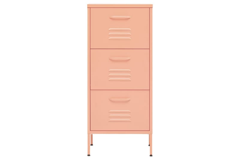 Förvaringsskåp rosa 80x35x101,5 cm stål - Rosa - Förvaring - Skåp