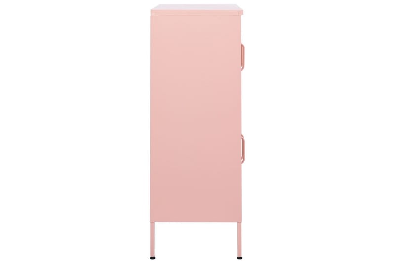 Förvaringsskåp rosa 80x35x101,5 cm stål - Rosa - Förvaring - Skåp