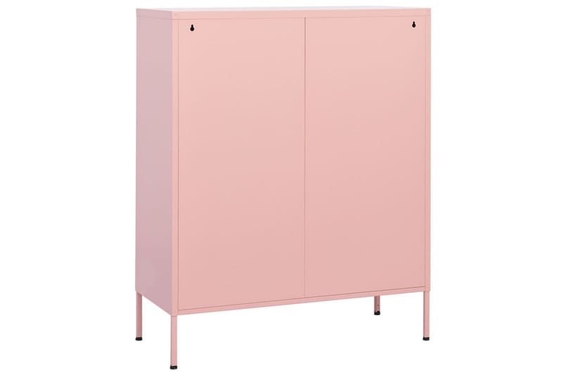 Förvaringsskåp rosa 80x35x101,5 cm stål - Rosa - Förvaring - Skåp
