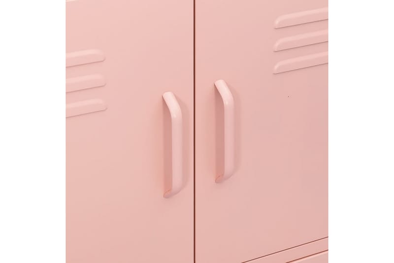 Förvaringsskåp rosa 80x35x101,5 cm stål - Rosa - Förvaring - Skåp