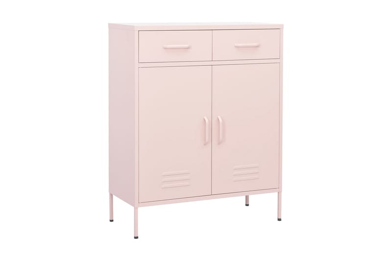 Förvaringsskåp rosa 80x35x101,5 cm stål - Rosa - Förvaring - Skåp
