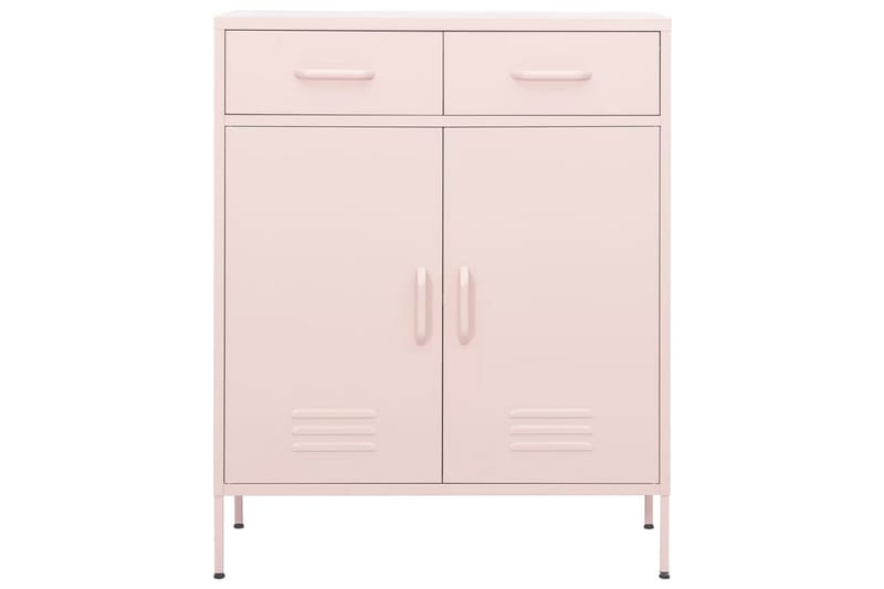 Förvaringsskåp rosa 80x35x101,5 cm stål - Rosa - Förvaring - Skåp