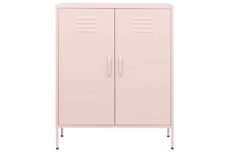 Förvaringsskåp rosa 80x35x101,5 cm stål - Rosa - Förvaring - Skåp