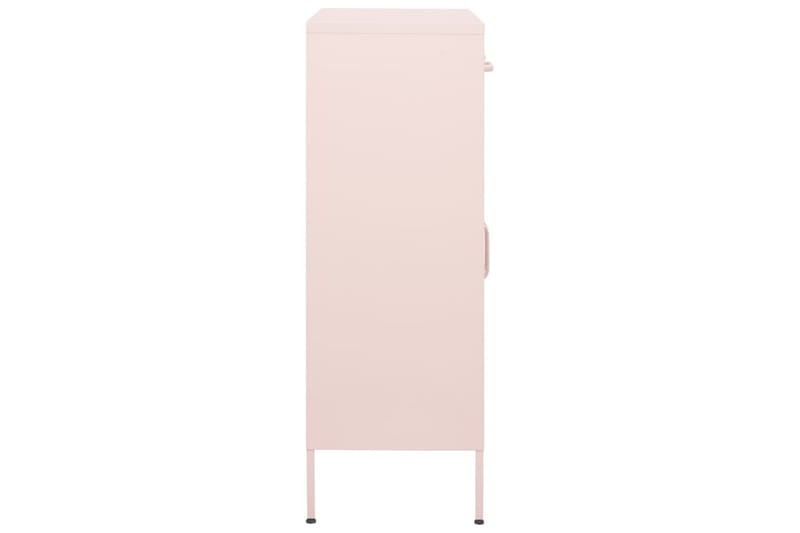 Förvaringsskåp rosa 80x35x101,5 cm stål - Rosa - Förvaring - Skåp