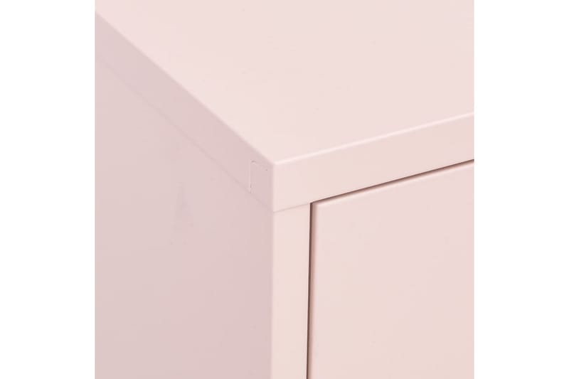 Förvaringsskåp rosa 80x35x101,5 cm stål - Rosa - Förvaring - Skåp