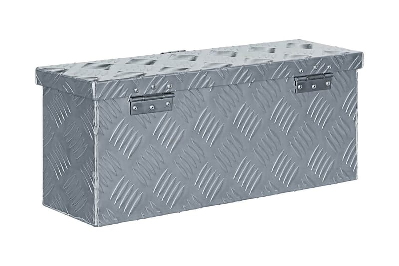 Förvaringslåda aluminium 48,5x14x20 cm silver - Silver - Förvaring - Skåp - Förvaringsskåp - Säkerhetsskåp - Deponeringsskåp