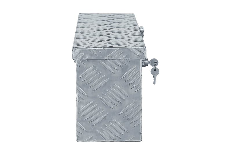 Förvaringslåda aluminium 48,5x14x20 cm silver - Silver - Förvaring - Skåp - Förvaringsskåp - Säkerhetsskåp - Deponeringsskåp