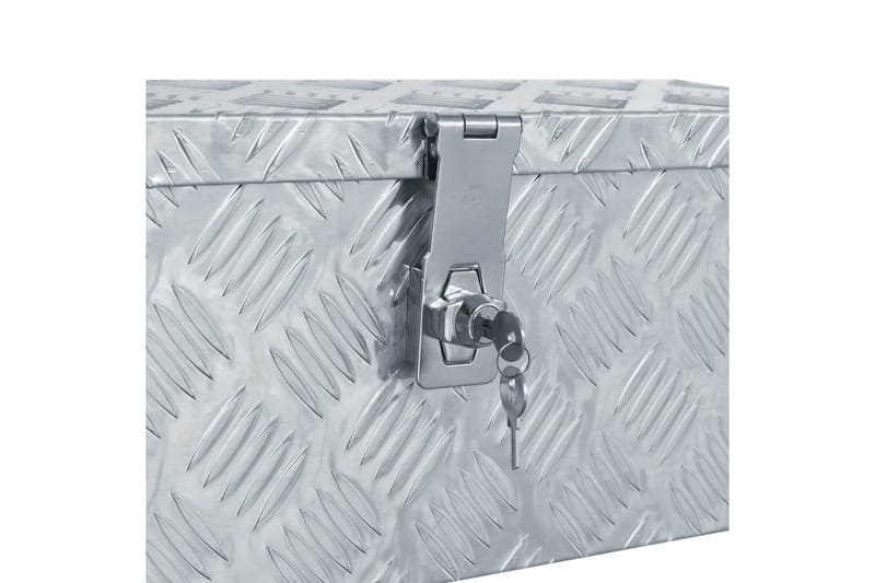 Förvaringslåda aluminium 48,5x14x20 cm silver - Silver - Förvaring - Skåp - Förvaringsskåp - Säkerhetsskåp - Deponeringsskåp