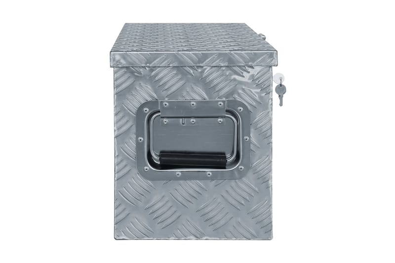 Förvaringslåda aluminium 61,5x26,5x30 cm silver - Silver - Förvaring - Skåp - Förvaringsskåp - Säkerhetsskåp - Deponeringsskåp
