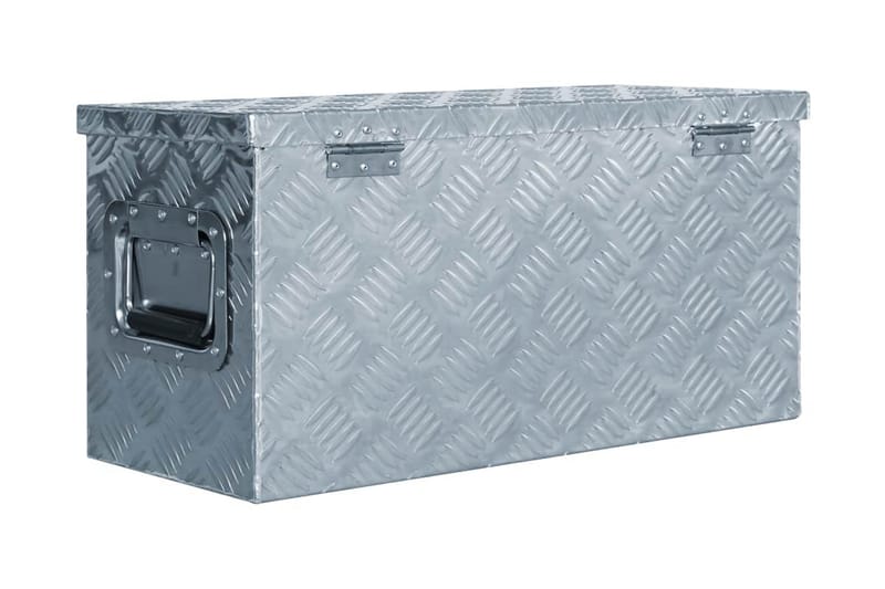 Förvaringslåda aluminium 61,5x26,5x30 cm silver - Silver - Förvaring - Skåp - Förvaringsskåp - Säkerhetsskåp - Deponeringsskåp