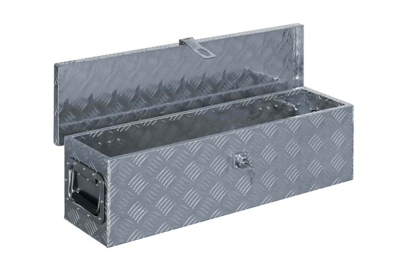Förvaringslåda aluminium 80,5x22x22 cm silver - Silver - Förvaring - Skåp - Förvaringsskåp - Säkerhetsskåp - Deponeringsskåp