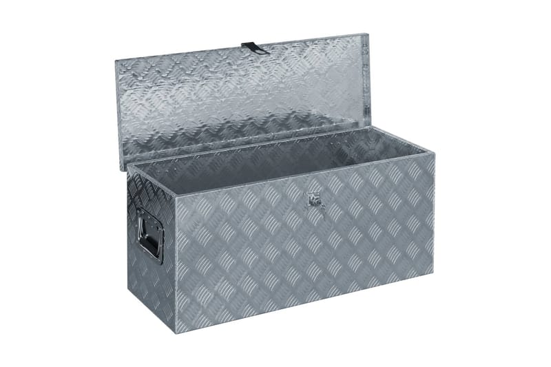 Förvaringslåda aluminium 90,5x35x40 cm silver - Silver - Förvaring - Skåp - Förvaringsskåp - Säkerhetsskåp - Deponeringsskåp