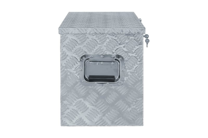 Förvaringslåda aluminium 90,5x35x40 cm silver - Silver - Förvaring - Skåp - Förvaringsskåp - Säkerhetsskåp - Deponeringsskåp