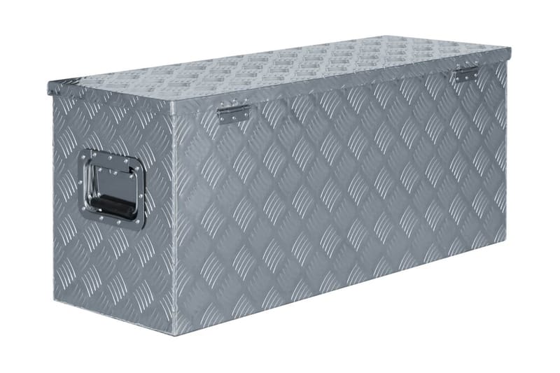 Förvaringslåda aluminium 90,5x35x40 cm silver - Silver - Förvaring - Skåp - Förvaringsskåp - Säkerhetsskåp - Deponeringsskåp