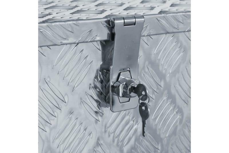Förvaringslåda aluminium 90,5x35x40 cm silver - Silver - Förvaring - Skåp - Förvaringsskåp - Säkerhetsskåp - Deponeringsskåp