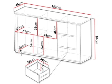 Hilafin Skänk i Trä - Offwhite - Förvaring - Förvaringsmöbler - Skänkar & sideboards