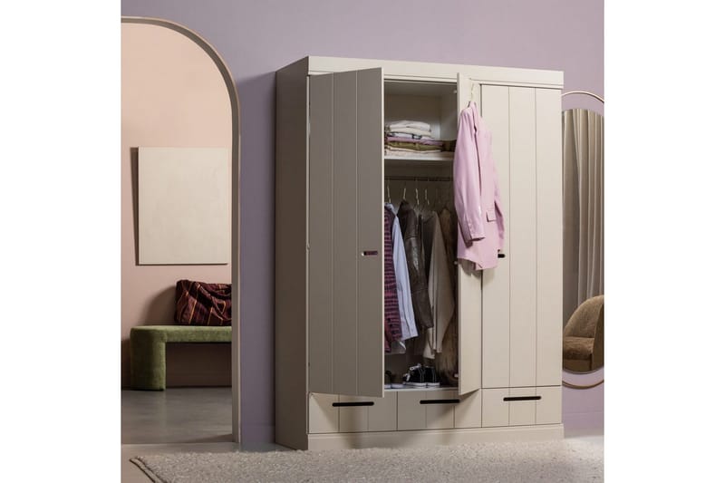 Skåp Connect 3-dörrar - Beige - Förvaring - Skåp - Garderobsskåp