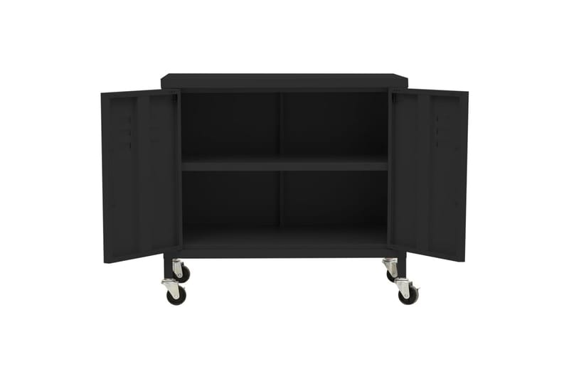 Förvaringsskåp svart 60x35x49 cm stål - Svart - Förvaring - Kontorsförvaring - Hurtsar
