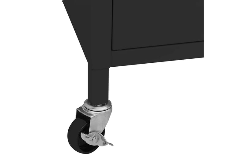 Förvaringsskåp svart 60x35x49 cm stål - Svart - Förvaring - Kontorsförvaring - Hurtsar
