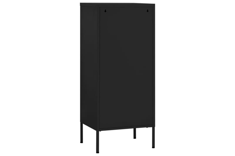 Förvaringsskåp svart 80x35x101,5 cm stål - Svart - Förvaring - Skåp