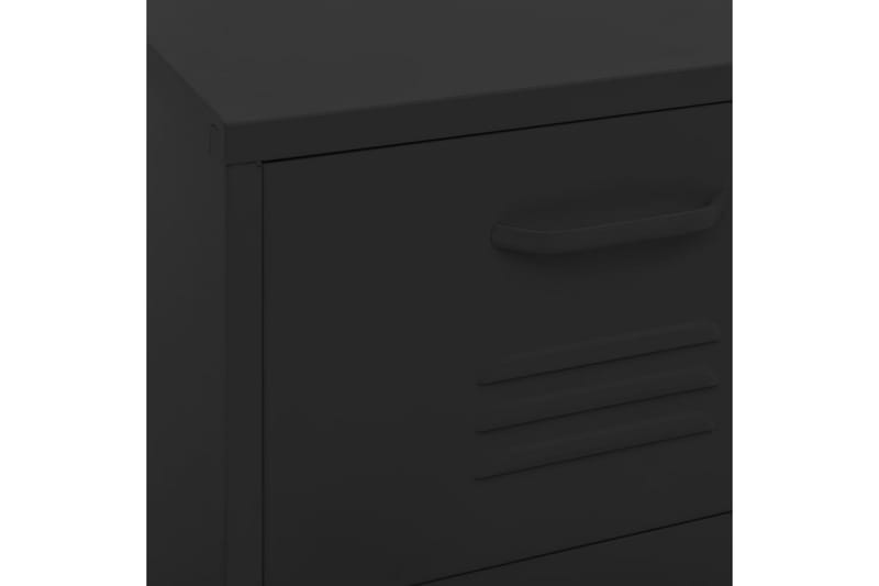 Förvaringsskåp svart 80x35x101,5 cm stål - Svart - Förvaring - Skåp