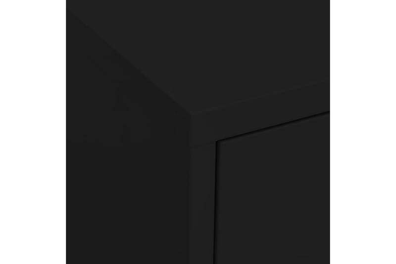 Förvaringsskåp svart 80x35x101,5 cm stål - Svart - Förvaring - Skåp